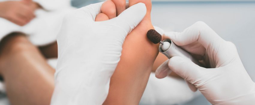 medizinische Fußpflege Fuß Handschuhe