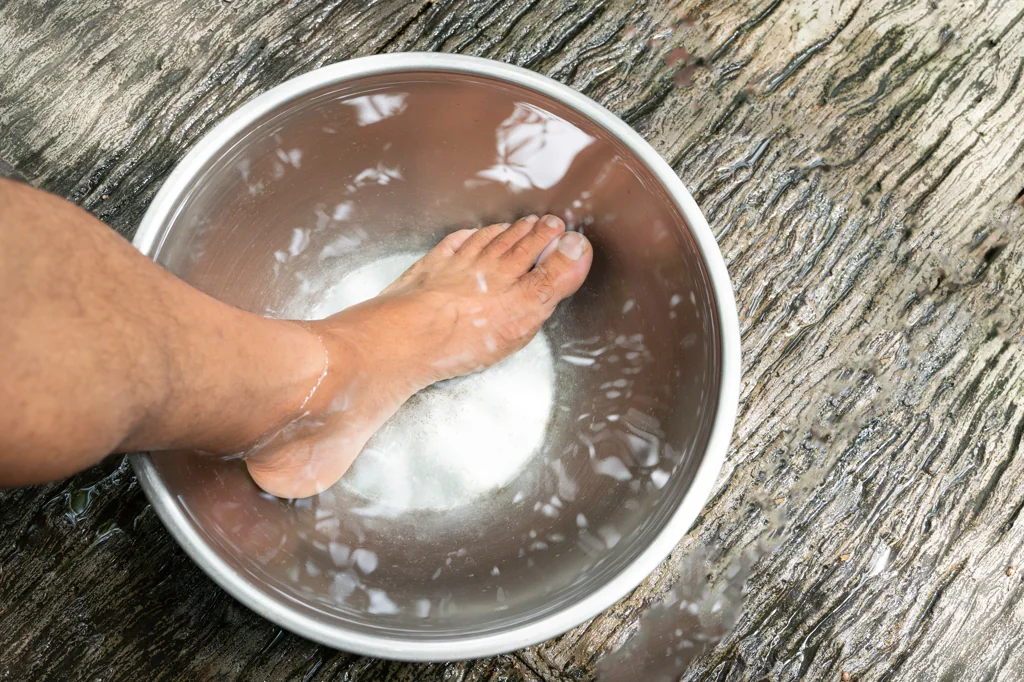 Gestörtes Temperaturempfinden, Fuß im Wasser