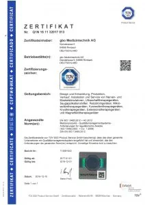 TÜV Süd Bescheinigung Medizinprodukt